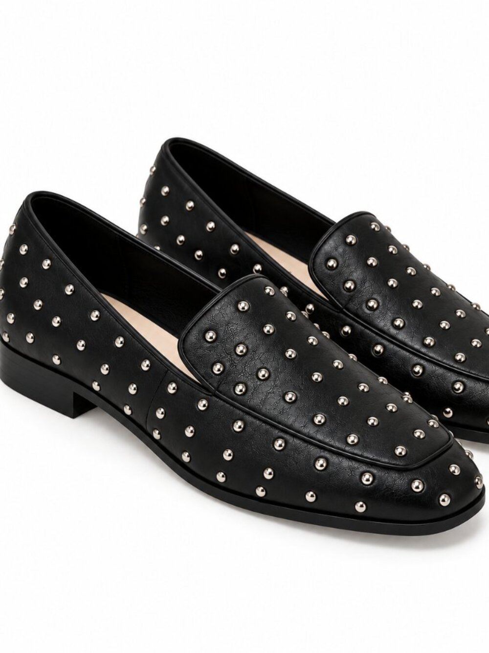 Dolce Vita Beny Stud Black Leather Loafers Size 6 NIB